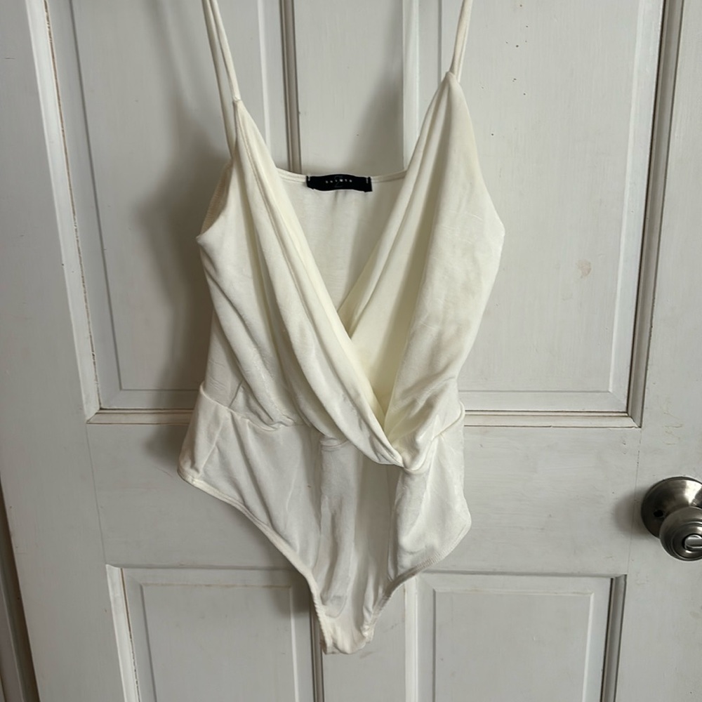 White v cut bodysuit